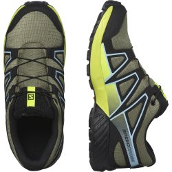 Кросівки Salomon Speedcross Cswp J - зелені/ чорні/ жовті