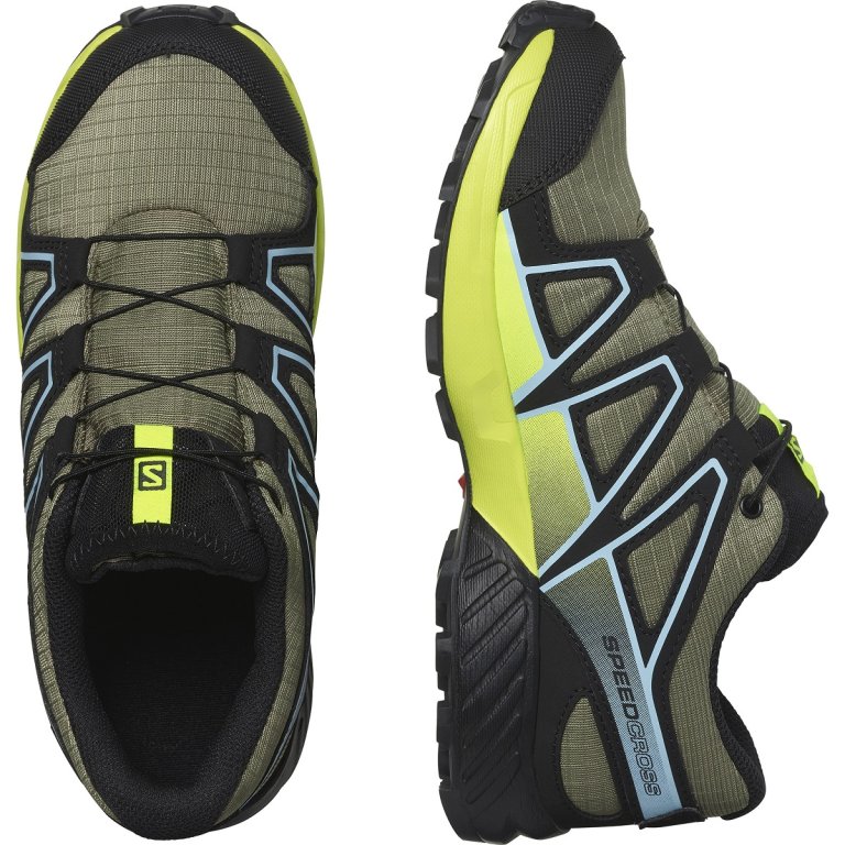 Кросівки Salomon Speedcross Cswp J - зелені/ чорні/ жовті