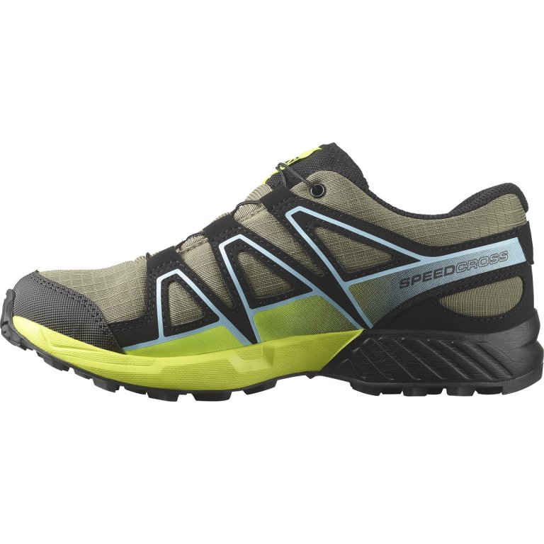 Кросівки Salomon Speedcross Cswp J - зелені/ чорні/ жовті