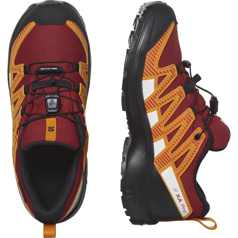 Кросівки Salomon Xa Pro v8 Cswp J - червоні/ чорні/ помаранчеві