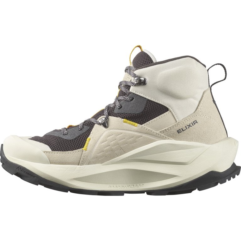 Кросівки високі Salomon Elixir Mid GTX M - світло-бежеві/ чорні/ жовті