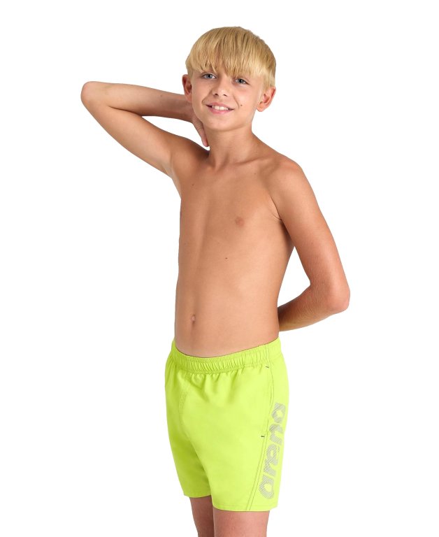 Koupací šortky Arena Fundamentals Logo Boxer J - zelená