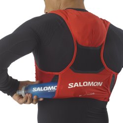 Рюкзак Salomon S LAB Pulsar 3 з флягами - червоний/чорний