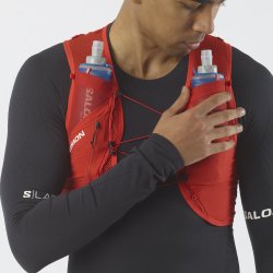 Рюкзак Salomon S LAB Pulsar 3 з флягами - червоний/чорний