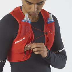 Рюкзак Salomon S LAB Pulsar 3 з флягами - червоний/чорний