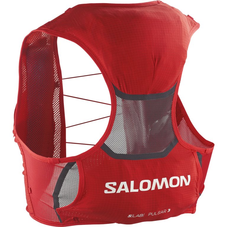 Рюкзак Salomon S LAB Pulsar 3 з флягами - червоний/чорний