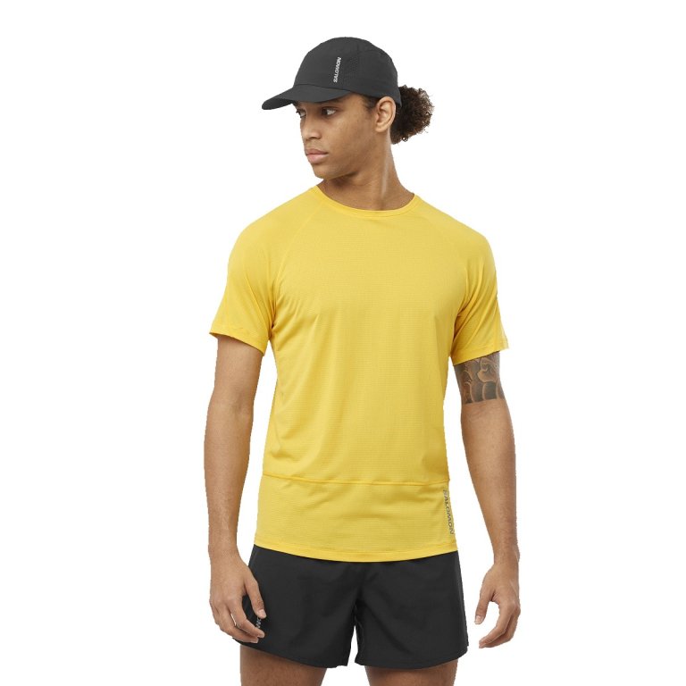Футболка Salomon Cross Run SS Tee M - жовта