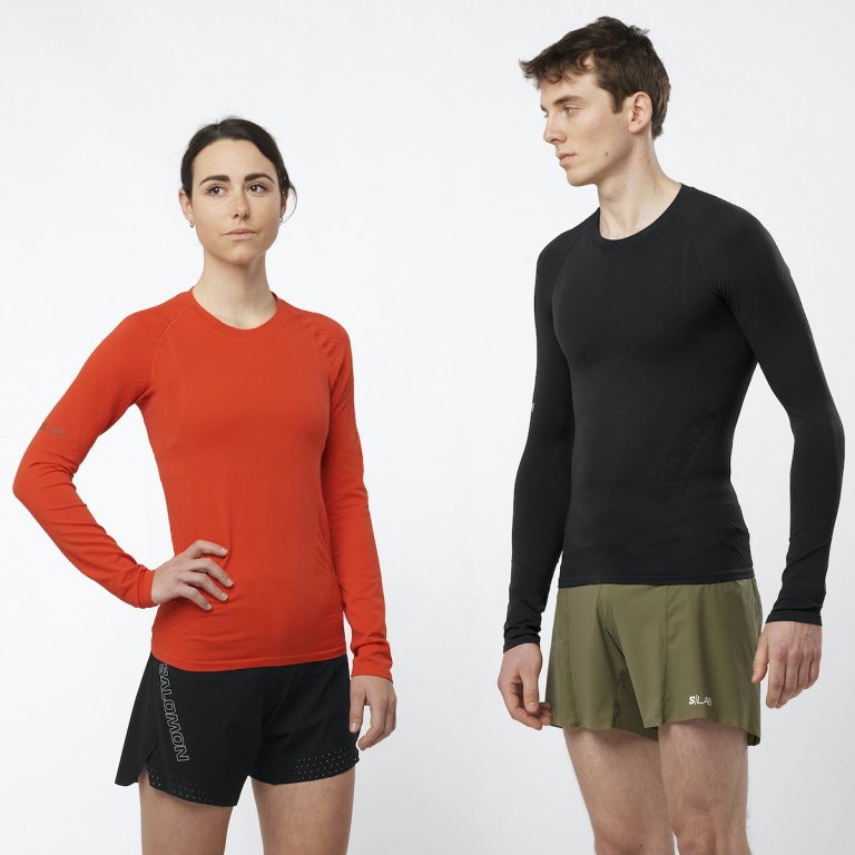 Футболка Salomon S LAB Ultra LS Seam Tee - червона