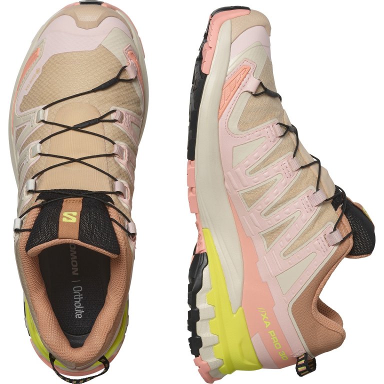 Кросівки Salomon Xa Pro 3D V9 GTX W - бежеві/ рожеві/ жовті