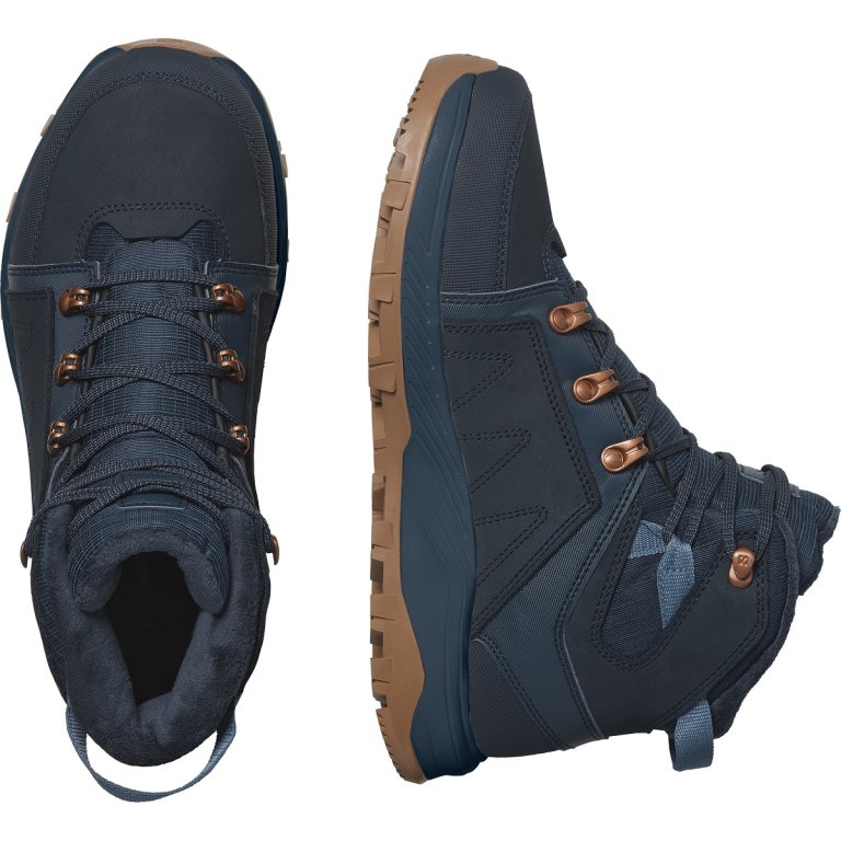 Кросівки високі Salomon Outchill TS CSWP W - темно сині/ коричневі