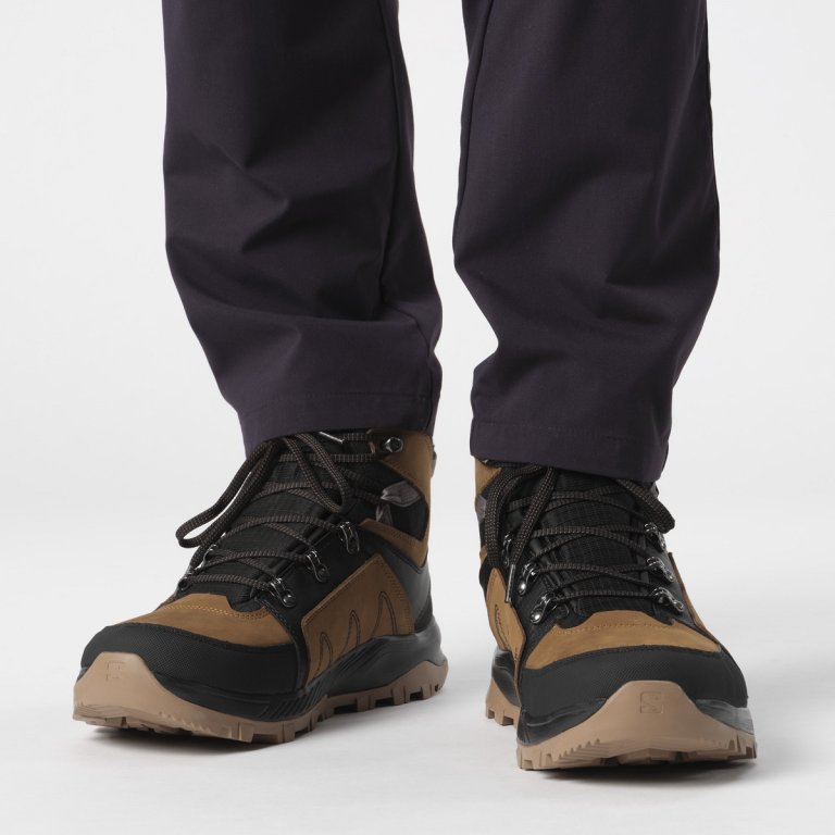 Кросівки високі Salomon Outchill TS CSWP M - коричневі/ чорні