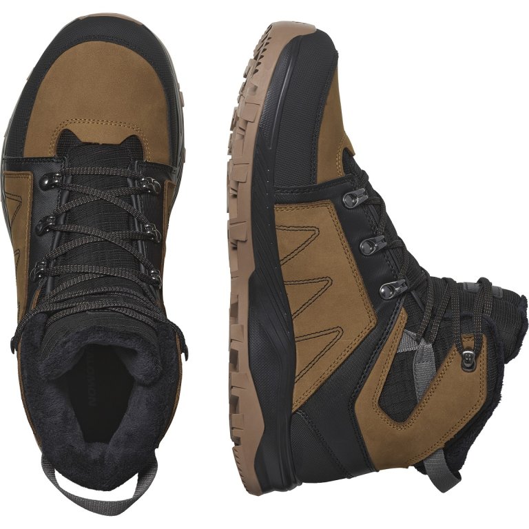 Кросівки високі Salomon Outchill TS CSWP M - коричневі/ чорні