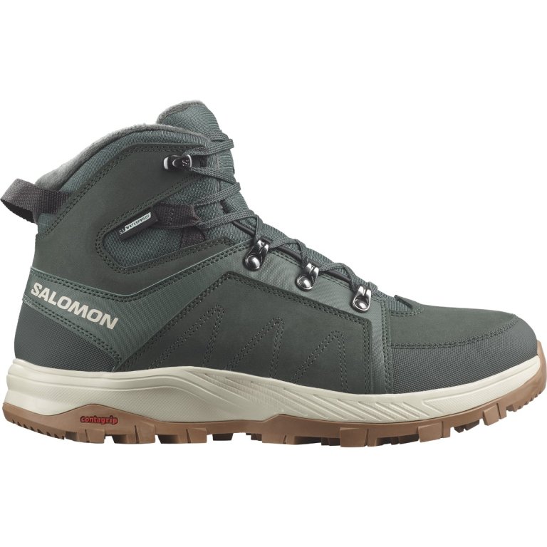 Кросівки високі Salomon Outchill TS CSWP M - темно зелені/ коричневі/ сірі