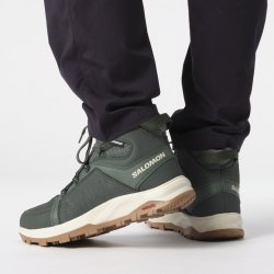 Кросівки високі Salomon Outchill TS CSWP M - темно зелені/ коричневі/ сірі