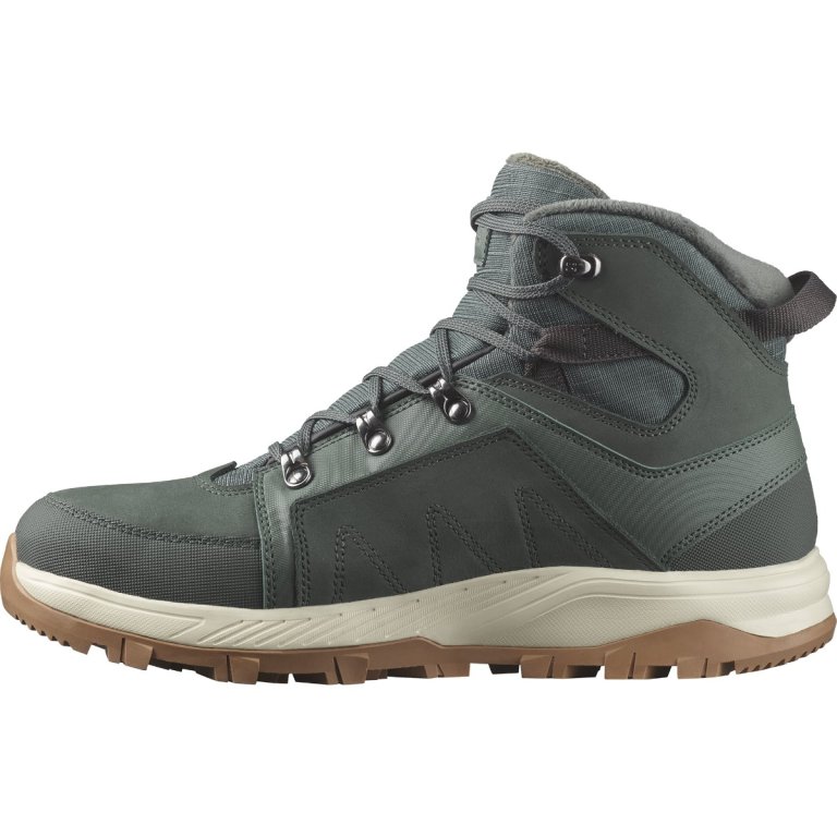 Кросівки високі Salomon Outchill TS CSWP M - темно зелені/ коричневі/ сірі