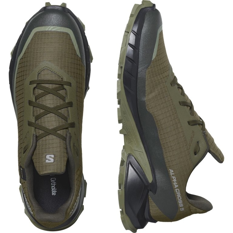 Obuv Salomon Alphacross 5 GTX M - zelená