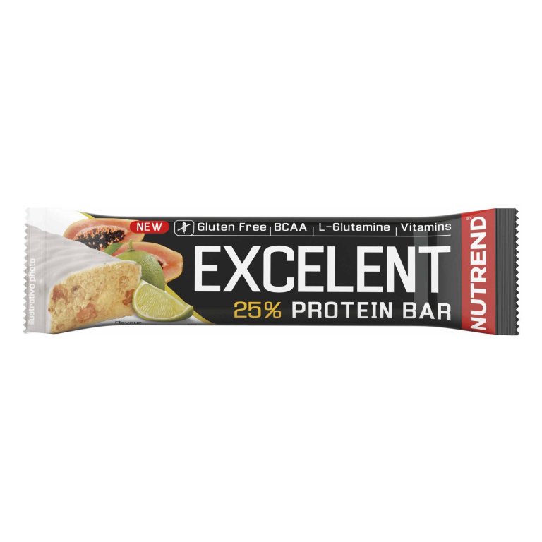 Nutrend Excelent Protein Bar 85g - limetka + papája