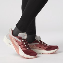 Кросівки Salomon Sense Ride 5 GTX W - темно червоні/ білі/ рожеві