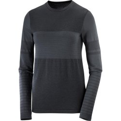 футболка Salomon Essential Wool LS Top W - чорна