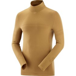 Tričko Salomon Essential Warm LS Top M - hnědá