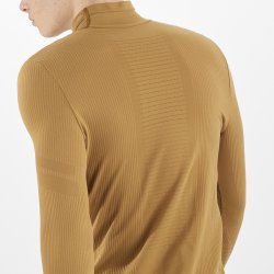 Tričko Salomon Essential Warm LS Top M - hnědá