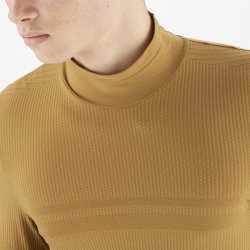 Tričko Salomon Essential Warm LS Top M - hnědá