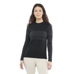 футболка Salomon Essential Wool LS Top W - чорна