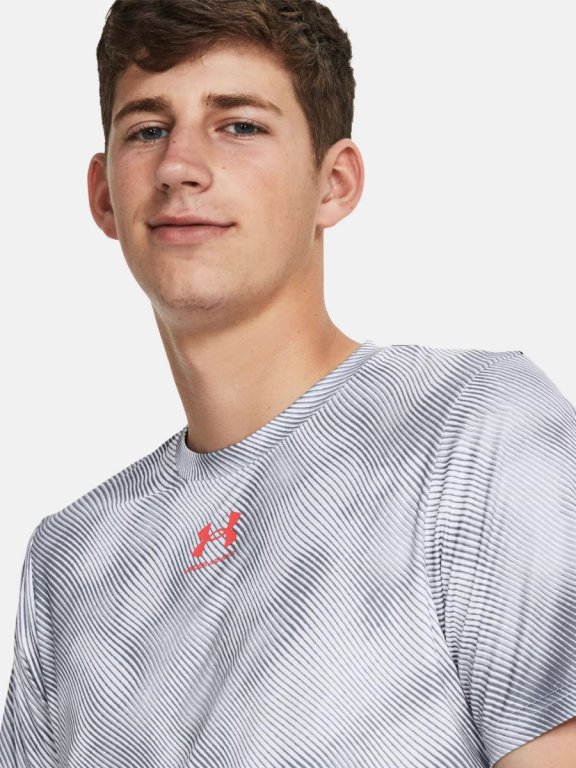 Футболка Under Armour UA Challenger Pro Train SS Prnt M - біла/сіра