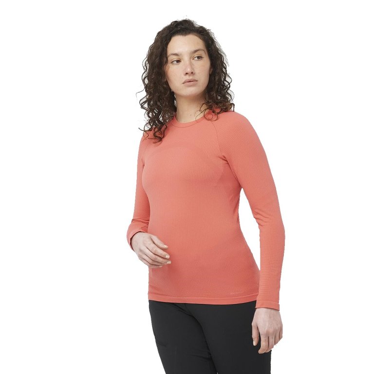 Футболка Salomon Essential Warm LS Top W - червона