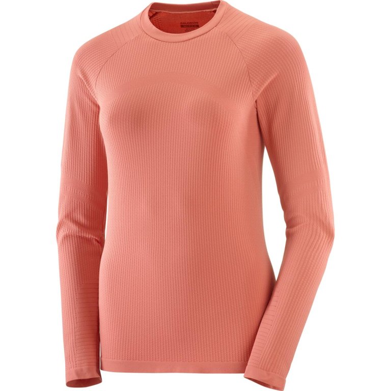 Футболка Salomon Essential Warm LS Top W - червона