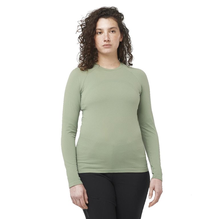 Футболка Salomon Essential Warm LS Top W - зелена