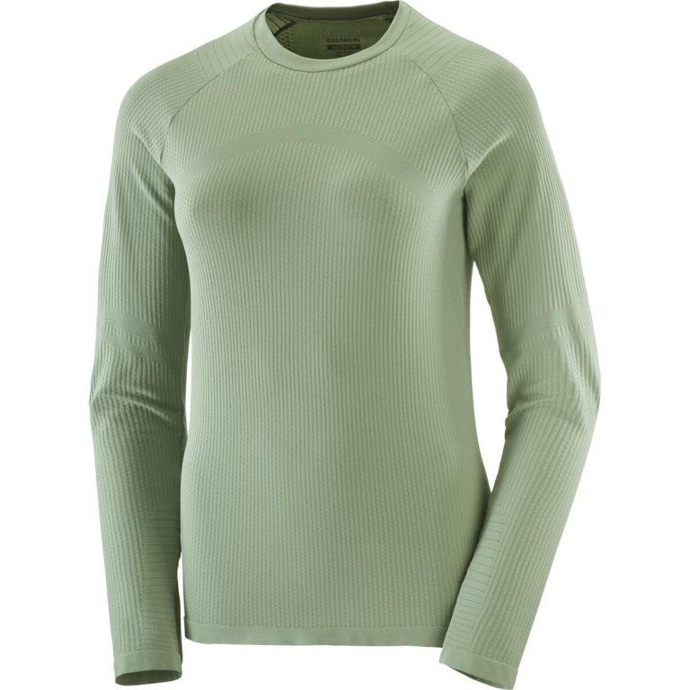 Футболка Salomon Essential Warm LS Top W - зелена