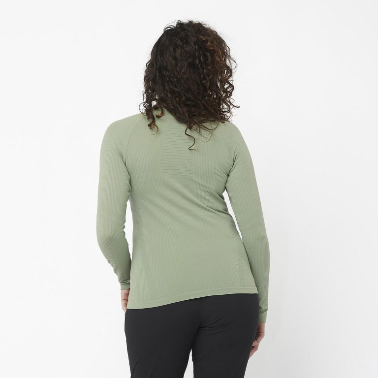 Футболка Salomon Essential Warm LS Top W - зелена