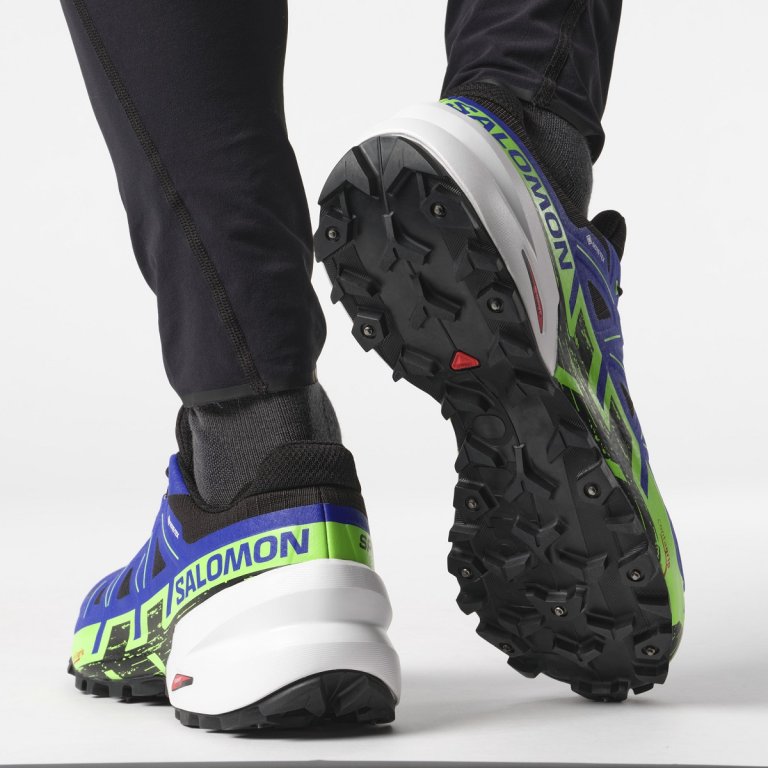 Кросівки Salomon Spikecross 6 GTX - чорні / сині / зелені