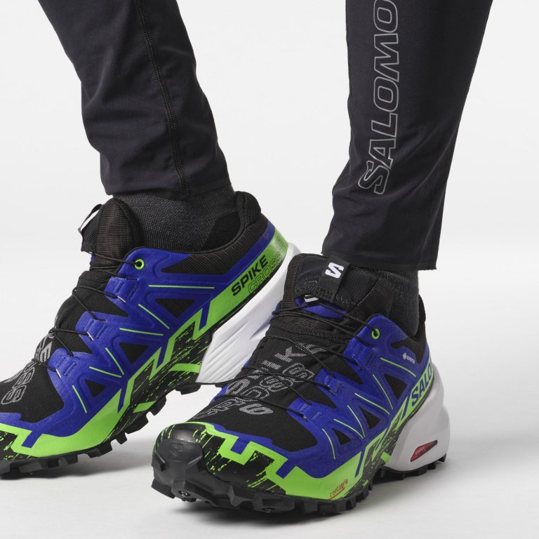 Кросівки Salomon Spikecross 6 GTX - чорні / сині / зелені