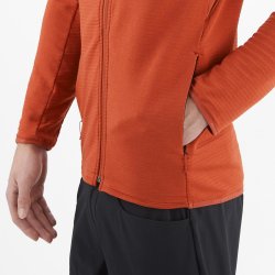 Худі Salomon Essential Lightwarm FZ M - помаранчевий