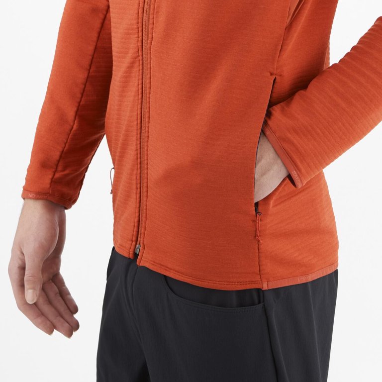 Худі Salomon Essential Lightwarm FZ M - помаранчевий