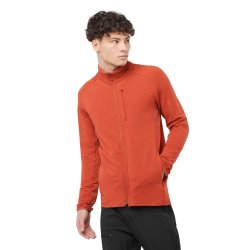 Худі Salomon Essential Lightwarm FZ M - помаранчевий