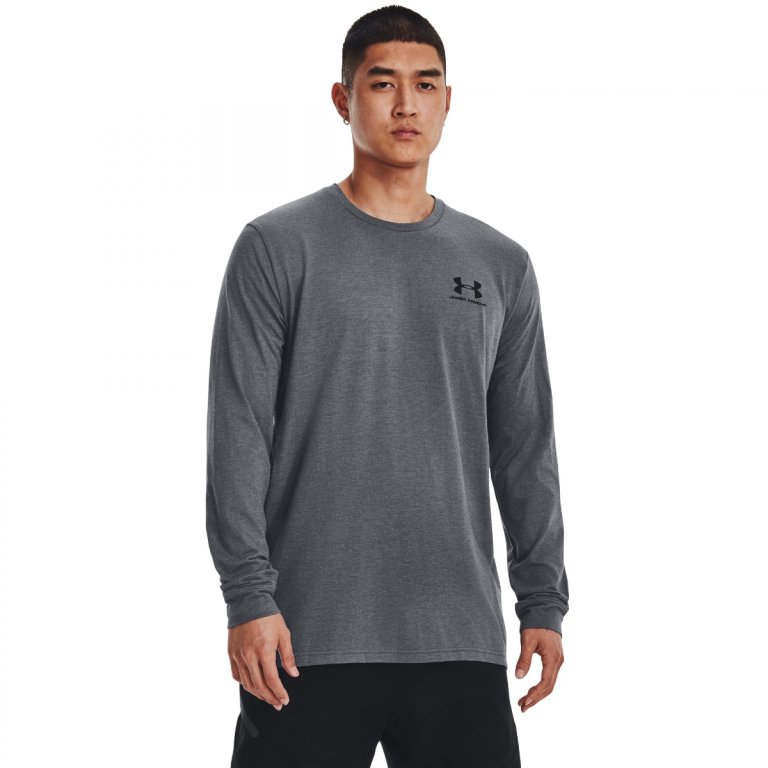 Футболка Under Armour Sportstyle Left Chest LS M - сіра