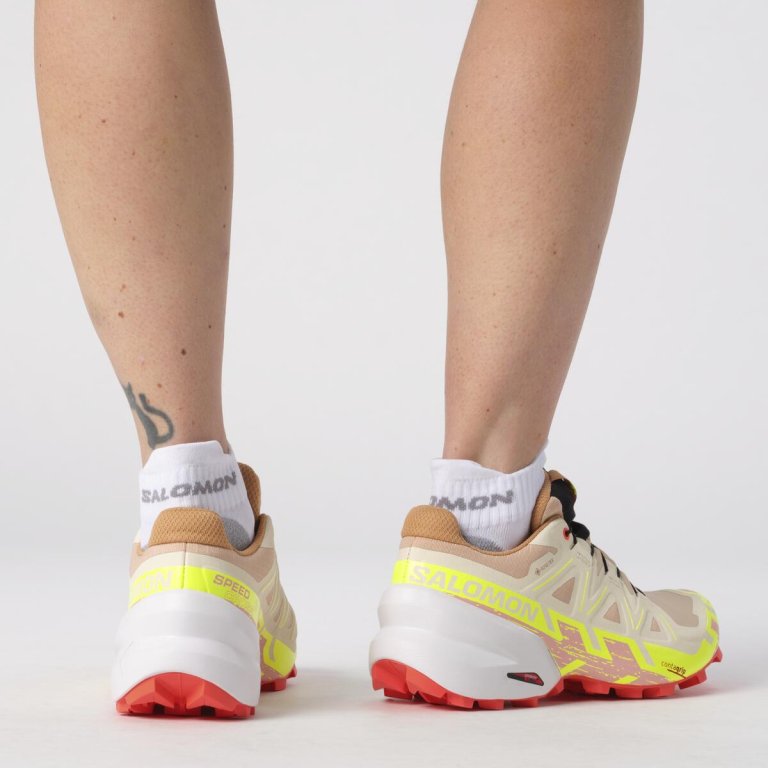 Кросівки Salomon Speedcross 6 GTX W - бежеві / жовті / червоні