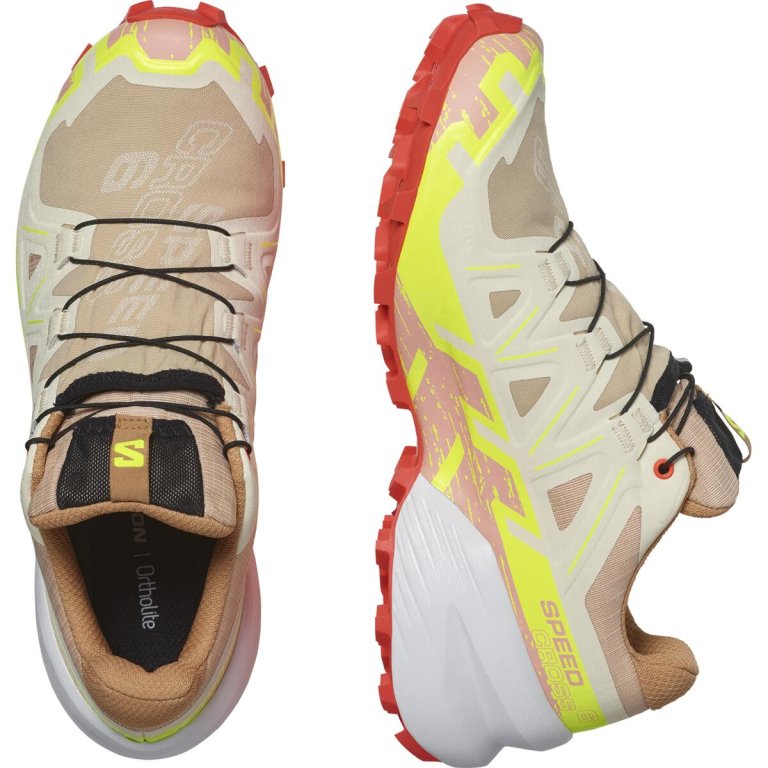 Кросівки Salomon Speedcross 6 GTX W - бежеві / жовті / червоні