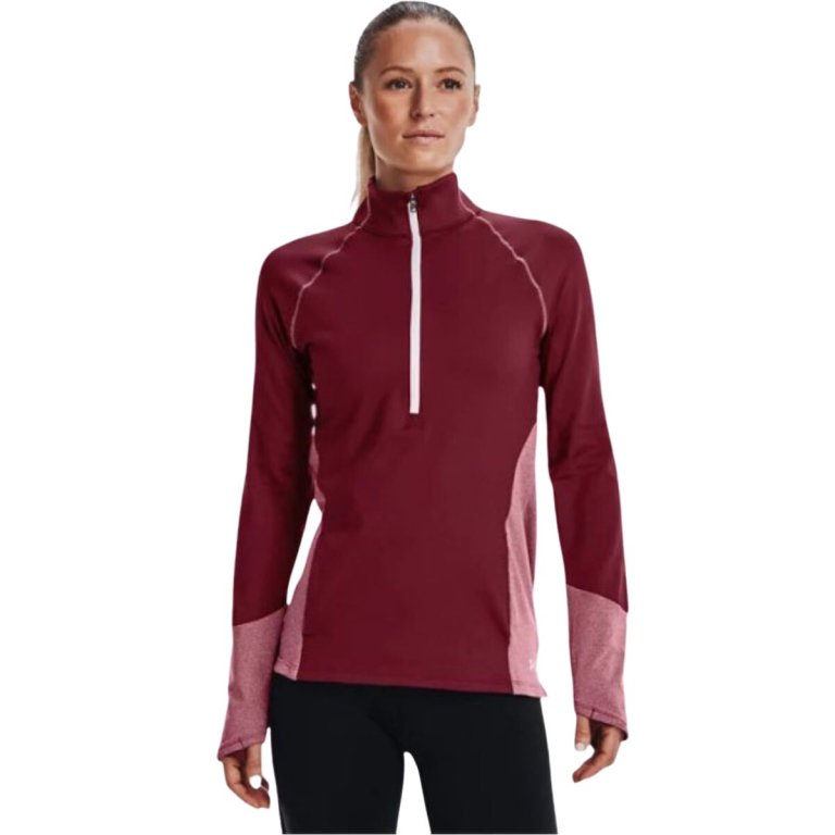 Футболка Under Armour ColdGear 1/2 Zip W - бордова