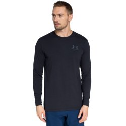 Футболка Under Armour Sportstyle ліва нагрудна частина LS M - чорний