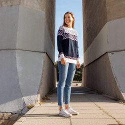 Светр Kama Merino W - синій
