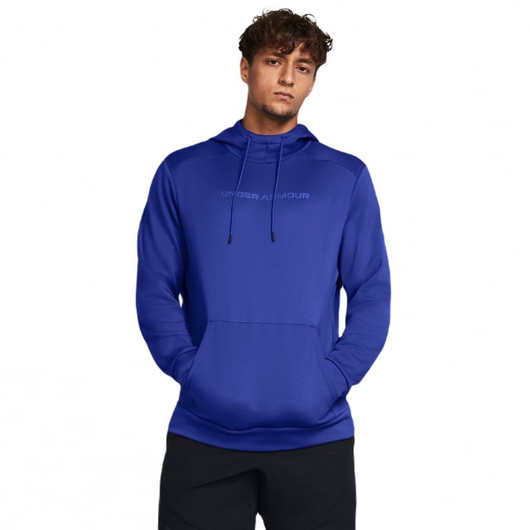 Mikina Under Armour Armour Fleece Wordmark HD M - modrá