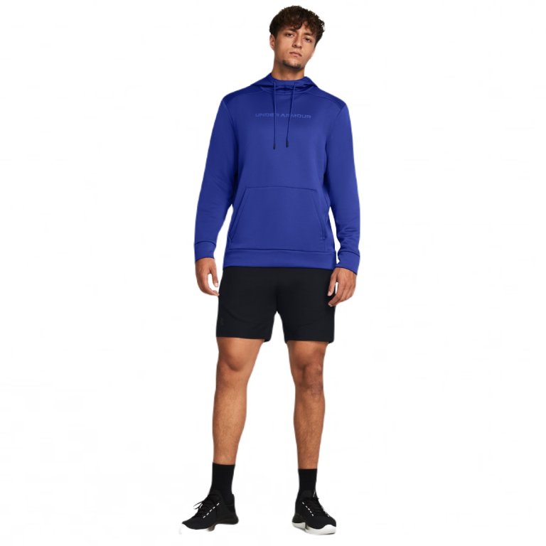Mikina Under Armour Armour Fleece Wordmark HD M - modrá