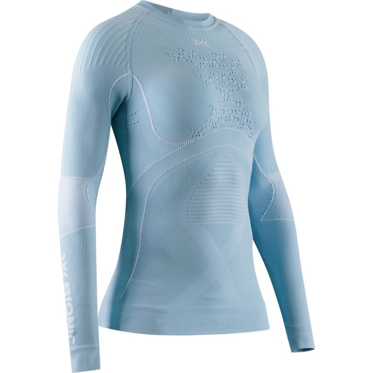 Tričko X-Bionic Energy Accumulator 4.0 Shirt Round Neck LG SL W - modrá/bílá