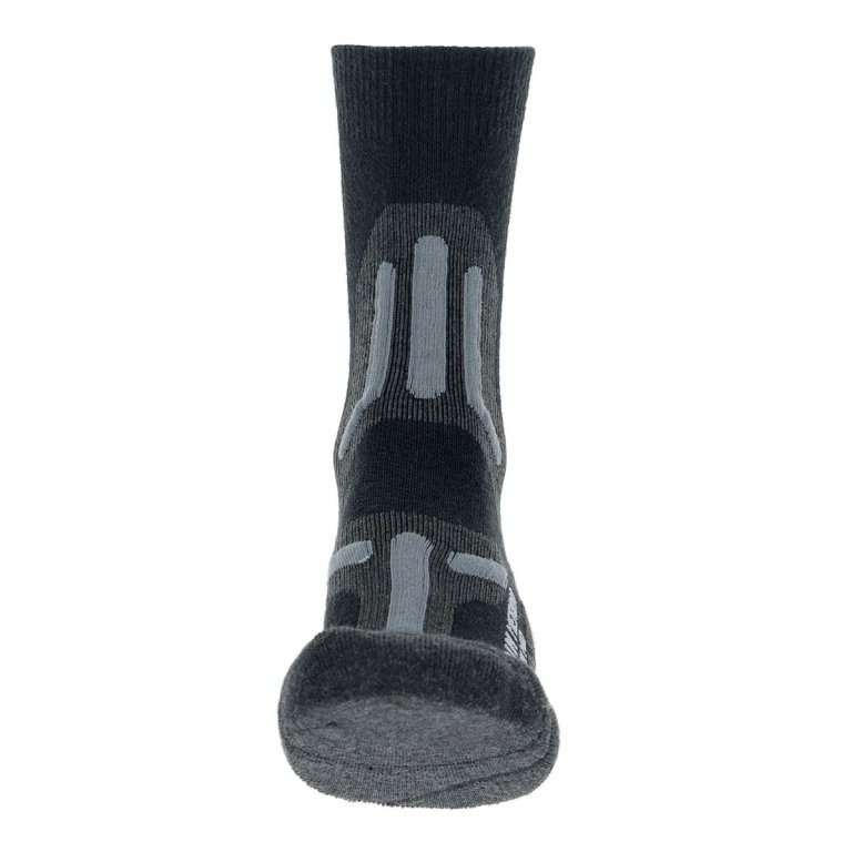 Шкарпетки UYN Trekking 2IN Merino Mid Socks W - чорний/сірий