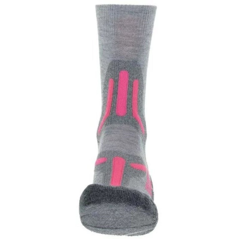 Шкарпетки UYN Trekking 2IN Merino Mid Socks W - сірі/рожеві