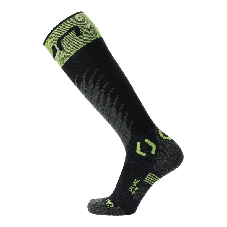 Шкарпетки UYN One Merino Socks M - чорно/зелені